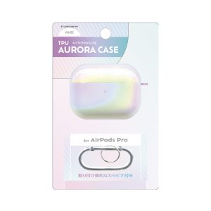 AirPods Pro用 TPUオーロラケース カラビナ付