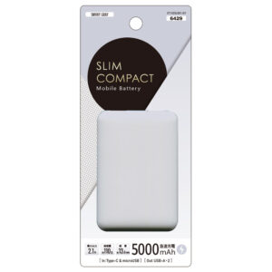 薄型・コンパクト モバイルバッテリー 5000mAh